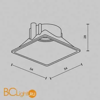 Декоративная рамка-отражатель для светильников серии Alfa LED белый Maytoni Accessories Ring8-10W-SQ-W - Фото 3