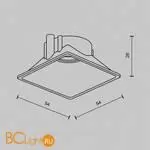 Декоративная рамка-отражатель для светильников серии Alfa LED белый Maytoni Accessories Ring8-10W-SQ-W - Фото 3