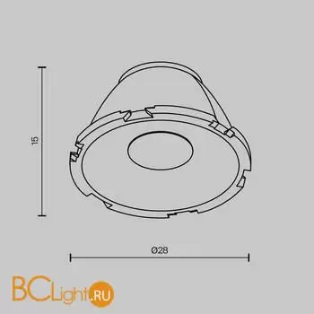 Линза для серии Round 7W 15° Maytoni Accessories LensCD28-15 - Фото 1