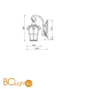 Уличный настенный светильник Maytoni Albion O413WL-01BZ - Фото 0