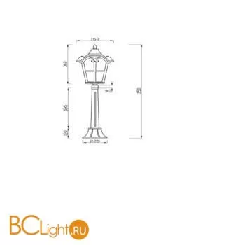 Садово-парковый фонарь Maytoni Albion O413FL-01GB1 - Фото 0