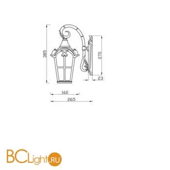 Уличный настенный светильник Maytoni Albion O413WL-01GB - Фото 0