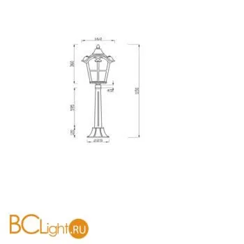 Садово-парковый фонарь Maytoni Albion O413FL-01BZ1 - Фото 0