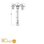 Садово-парковый фонарь Maytoni Albion O413FL-03GB - Фото 0