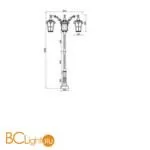 Садово-парковый фонарь Maytoni Albion O413FL-03BZ - Фото 0