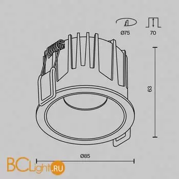 Встраиваемый светильник Maytoni Alfa LED DL043-01-15W4K-RD-W-1 - Фото 10