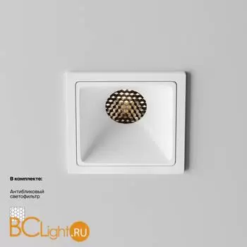 Встраиваемый светильник Maytoni Alfa LED DL043-01-10W3K-SQ-W-1 - Фото 1