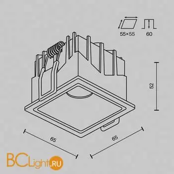 Встраиваемый светильник Maytoni Alfa LED DL043-01-10W3K-SQ-B-1 - Фото 11