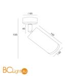 Потолочный светильник Maytoni Focus Design GU10 1x50Вт C034CL-01W - Схема