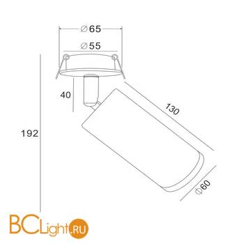 Встраиваемый светильник Maytoni Alfa C037CL-01G - Схема