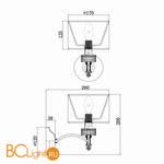Бра Maytoni Alicante MOD014WL-01N - Схема