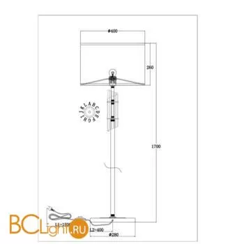 Торшер Maytoni MOD088FL-01BS - Фото 3