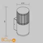 Уличный настенный светильник Maytoni Alura O492WL-01GF - Фото 8