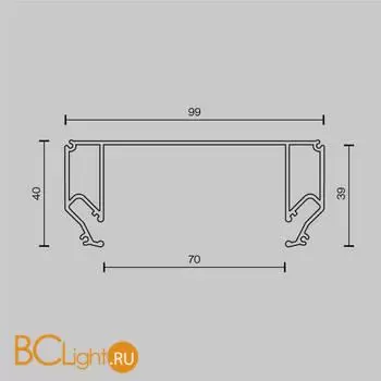 Профиль Maytoni Алюминиевый профиль ALM-9940-SC-W-2M - Фото 2