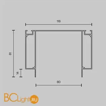 Профиль Maytoni Алюминиевый профиль ALM-11681-PL-B-2M - Фото 5