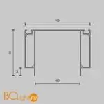 Профиль Maytoni Алюминиевый профиль ALM-11681-PL-B-2M - Фото 5