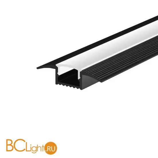 Алюминиевый профиль встраиваемый в пол 37x10 (Черный, 2 м), ALM-3710-S-2M 636023