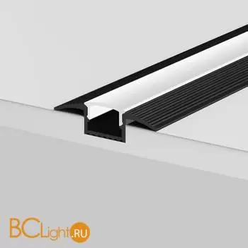 Алюминиевый профиль встраиваемый в пол 37x10 (Черный, 2 м), ALM-3710-S-2M 636023 - Фото 3