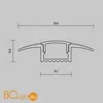Алюминиевый профиль встраиваемый в пол 37x10 (Черный, 2 м), ALM-3710-S-2M 636023 - Фото 5