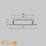Алюминиевый профиль встраиваемый с накладным фланцем 30x6 (Серебро, 2 м), ALM-3006-S-2M 632018 - Фото 4