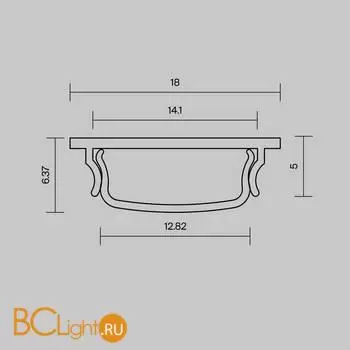 Алюминиевый профиль накладной с вертикальным изгибом 18x6 (Серебро, 2 м), ALM-1806-S-2M 631016 - Фото 7