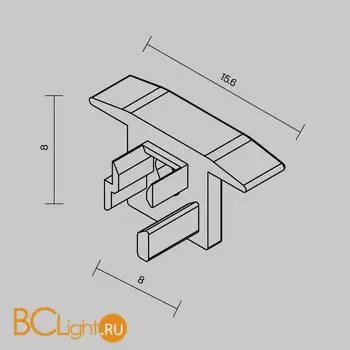 Комплект заглушек (для профиля ALM-0808-S-2M) 2 шт. 642084 - Фото 2