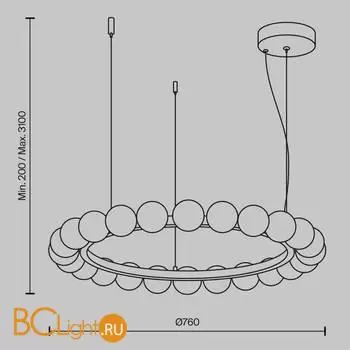 Подвесной светильник Maytoni Ambre new MOD331PL-L42BS3K - Фото 6