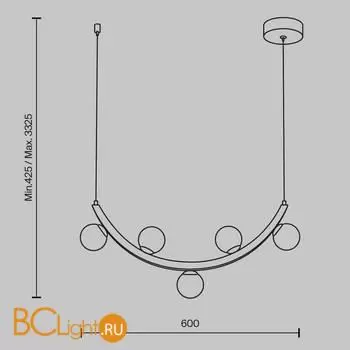 Подвесной светильник Maytoni Ambre new MOD331PL-L12BS3K - Фото 4