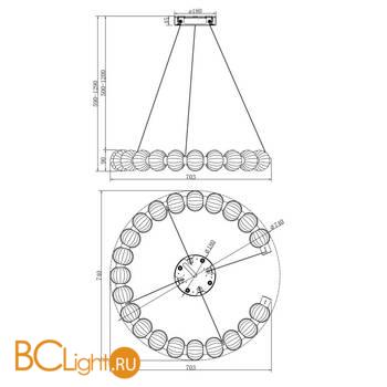 Подвесной светильник Maytoni Amulet MOD555PL-L26CH4K - Схема