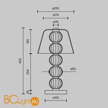 Настольная лампа Maytoni Amulet new MOD555TL-L8G3K - Схема