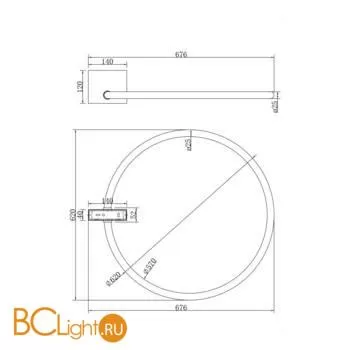 Настенно-потолочный светильник Maytoni Anillo MOD315CL-L25CH3K - Фото 1