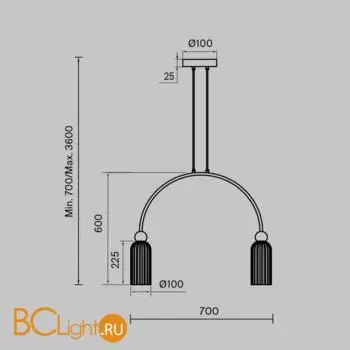 Подвесной светильник Maytoni Antic new MOD302PL-02GR - Фото 4