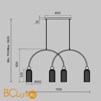 Подвесной светильник Maytoni Antic new MOD302PL-04GR - Фото 4