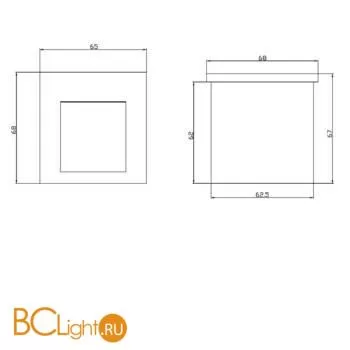 Встраиваемый светильник Maytoni O038-L3W - Фото 1