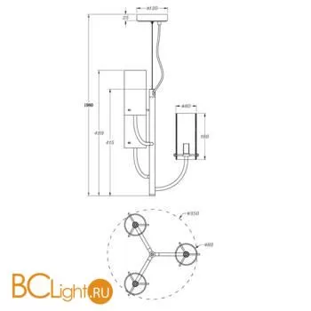 Люстра Maytoni Arco MOD223PL-03BS - Фото 0
