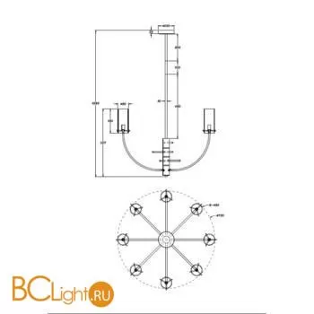 Люстра Maytoni Arco MOD223PL-08BS - Фото 0