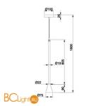 Подвесной светильник Maytoni Arrow GU10 1x40Вт P064PL-01W - Схема