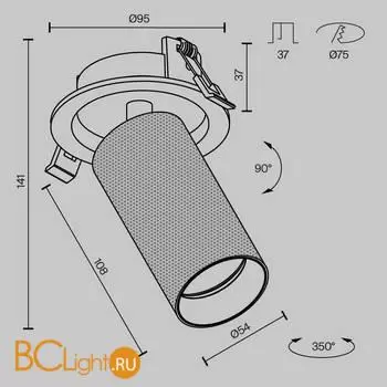 Встраиваемый светильник Maytoni Artisan C081CL-01-GU10-MG - Фото 9