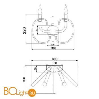 Бра Maytoni Atlanta MOD051WL-02TR - Схема