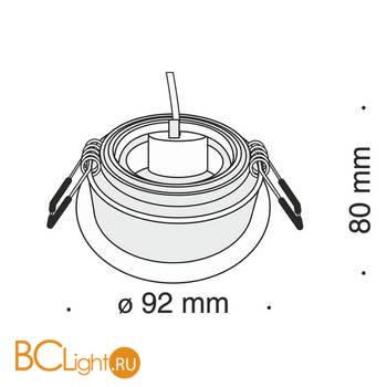 Встраиваемый светильник Maytoni Atom GU10 1x50Вт DL025-2-01W - Схема