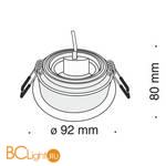 Встраиваемый светильник Maytoni Atom GU10 1x50Вт DL025-2-01W - Схема