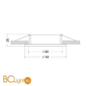 Встраиваемый светильник Maytoni Atom GU10 1x50Вт DL023-2-01B - Схема