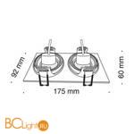 Встраиваемый светильник Maytoni Atom GU10 2x50Вт DL024-2-02B - Схема