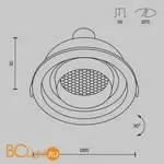 Встраиваемый светильник Maytoni Atom DL113-GU10-01-RD-W - Фото 5