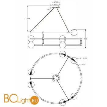 Люстра Maytoni Balance MOD317PL-06G - Фото 0