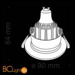 Встраиваемый светильник Maytoni Barret DL041-01G - Схема