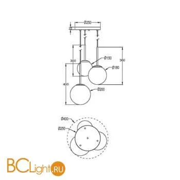 Подвесной светильник Maytoni Basic form MOD321PL-03B - Фото 8