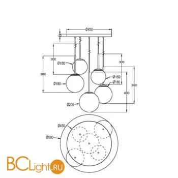 Подвесной светильник Maytoni Basic form MOD321PL-05G1 - Фото 0