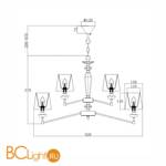 Люстра Maytoni Beira MOD064PL-15N - Схема