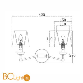 Бра Maytoni Beira MOD064WL-02N - Схема